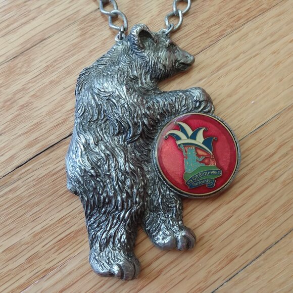 Vintage German Bear Necklace Ka Ge Blau-Weiss Durlach 1951 Festival Souvenir - Picture 4 of 12
